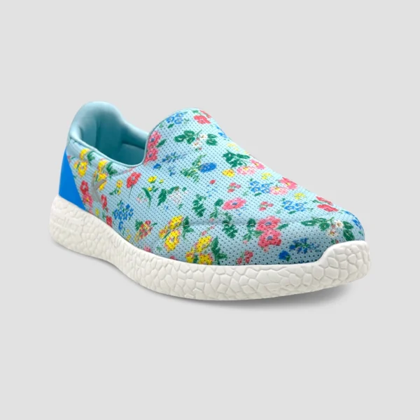 Blue Floral -loafers for women