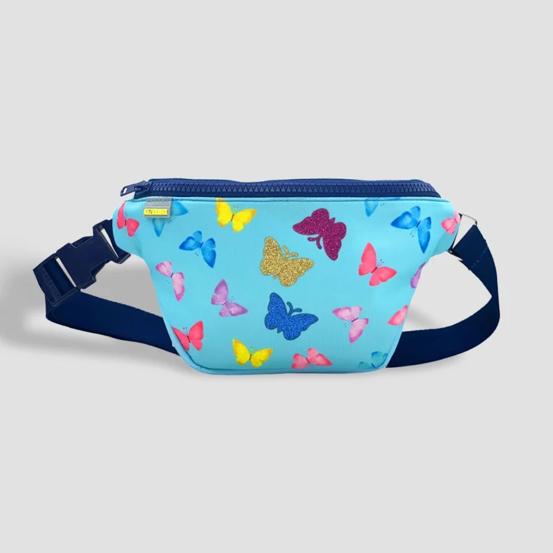 Butterfly Printed Waist Bag for Girls