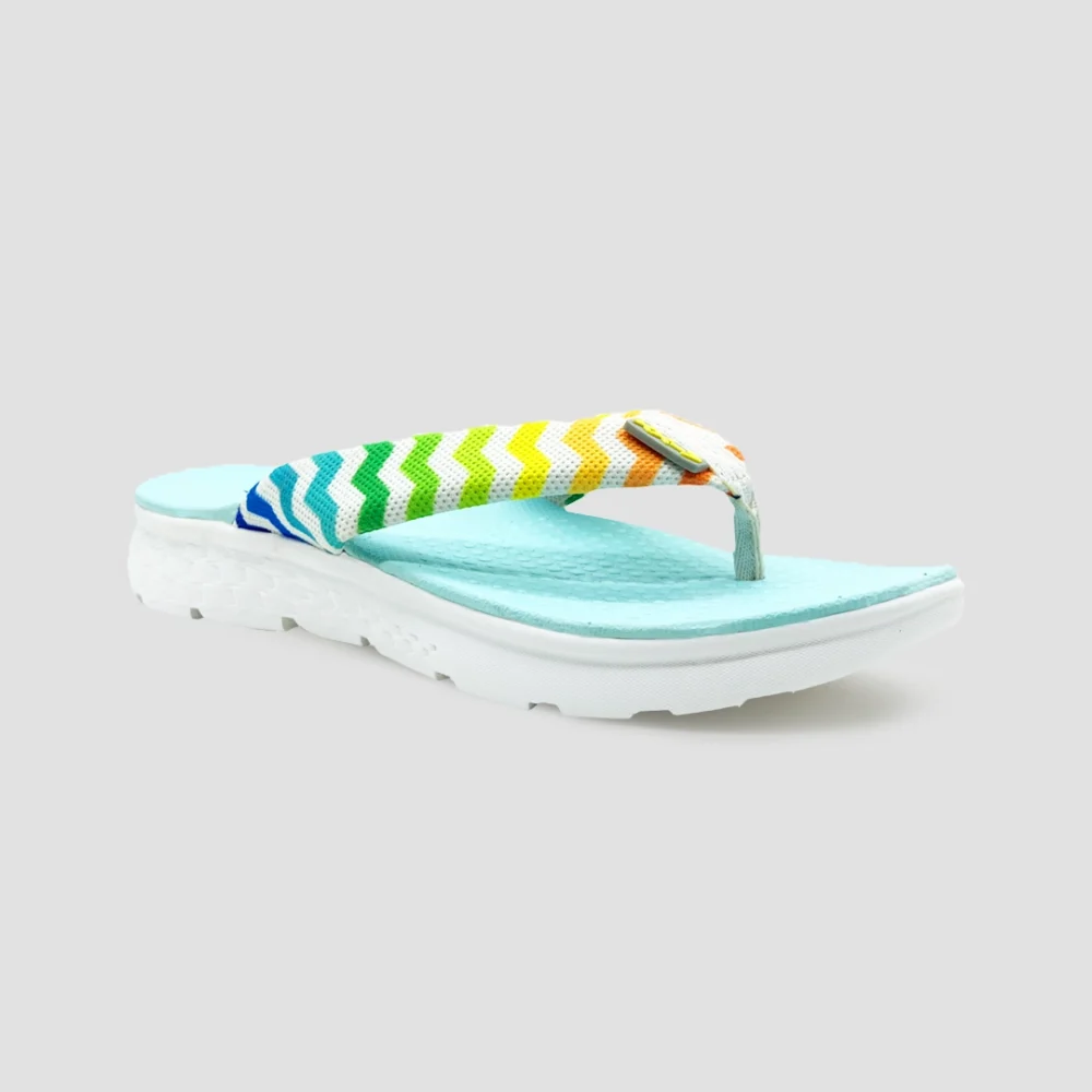 Chevron turquoise sunkissed- Women flip-flop