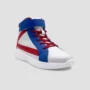 White Red High ankle Sneakers for boys and girls