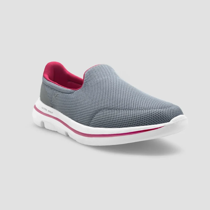 grey pink slipon sneakers for women