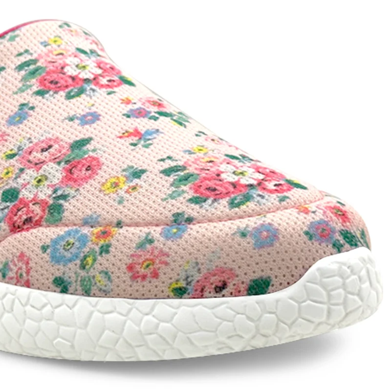 Colours Of Spring-white floral- loafers for women