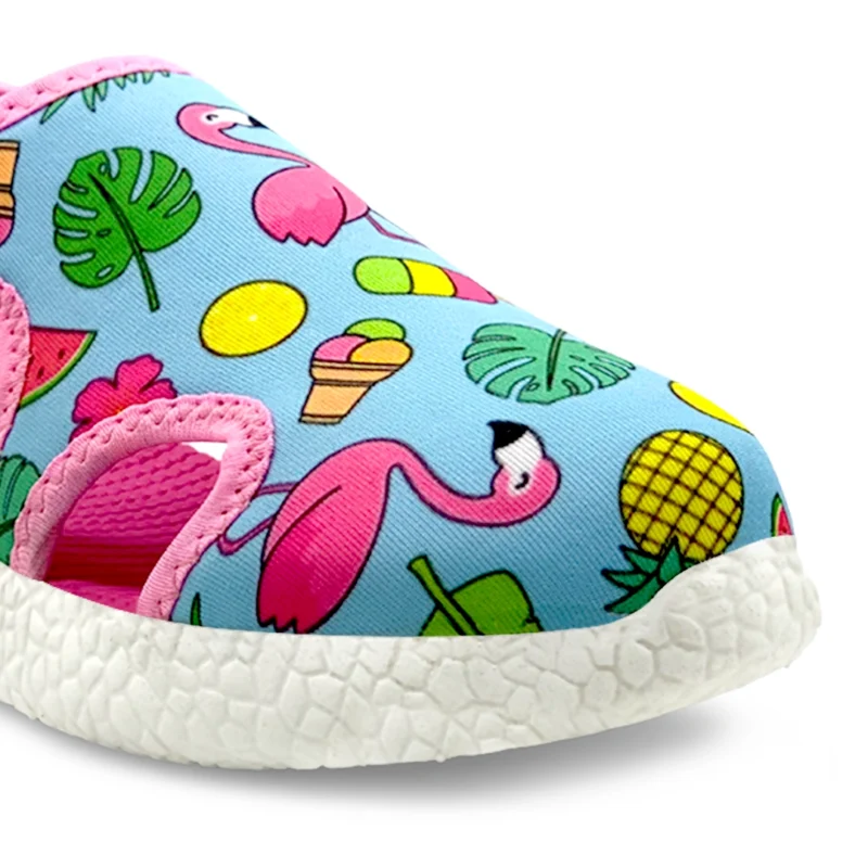 Turquoise Flamingo Pop Art - Sandals for Girls