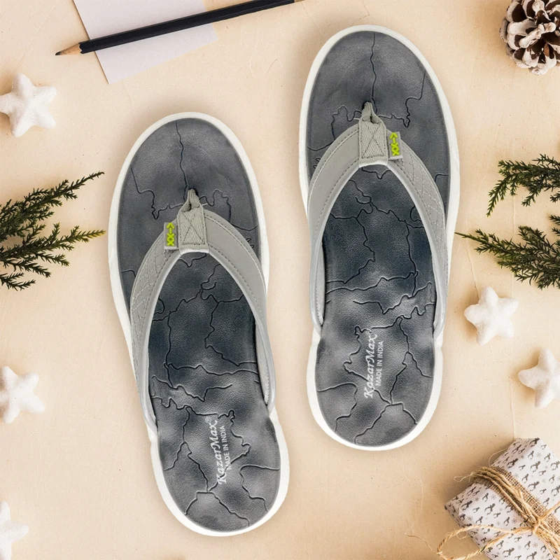 gray filp flops for men