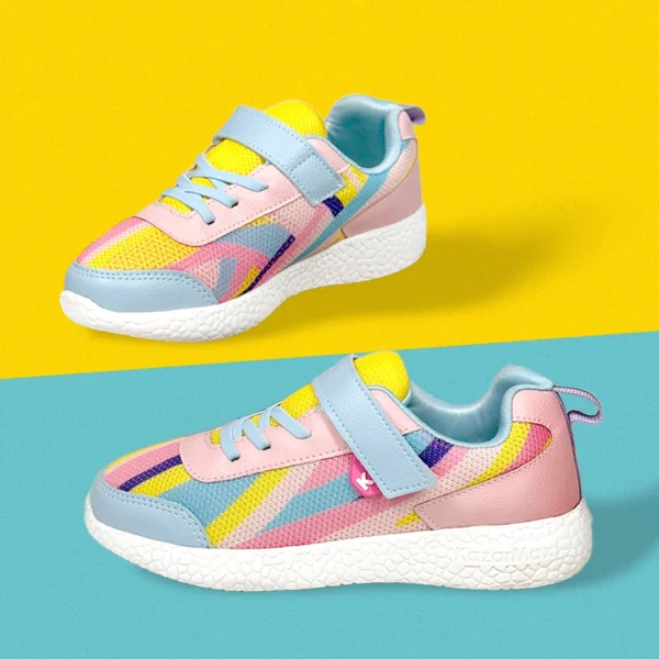 Peach Abstract - Sports Shoes for Girls