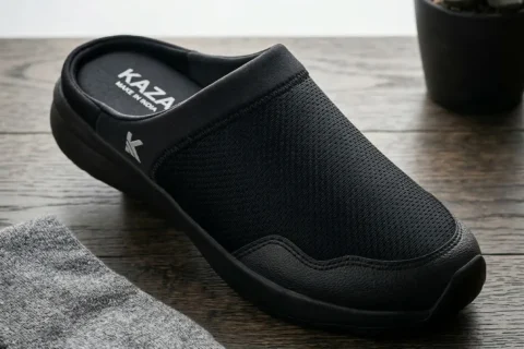 Men’s Lounge Comfort Cushioned Black Mules