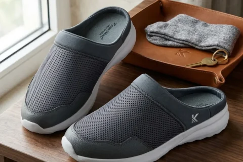 Men’s CLOUDSTEP Grey Cushioned Mule