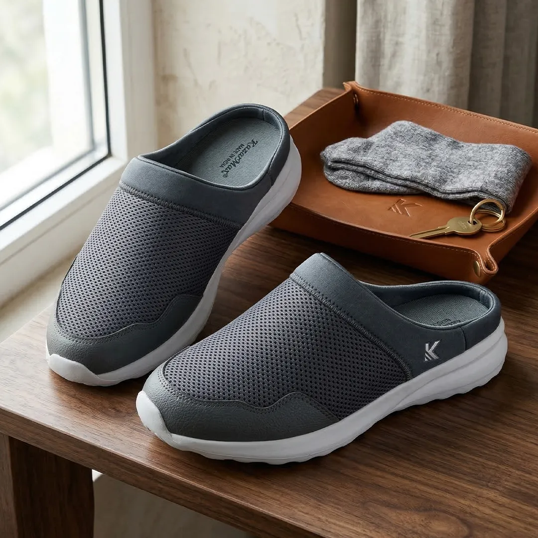 Men’s CLOUDSTEP Grey Cushioned Mule