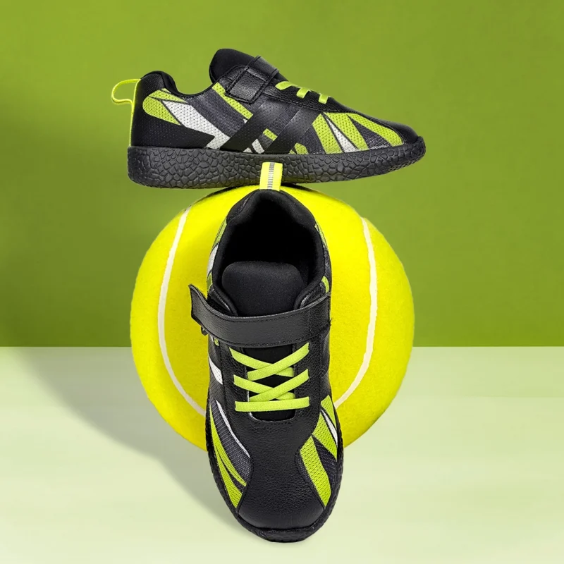 Black and Neon Green - Sports Shoes for Boys and Girls