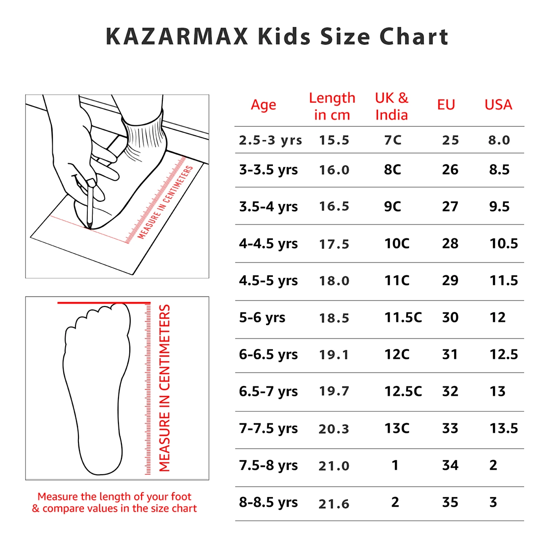 Kids size chart kazarmax