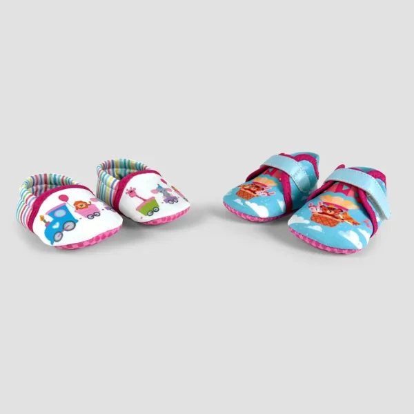 Booties - Animal train and Balloon Print - Pack of 2