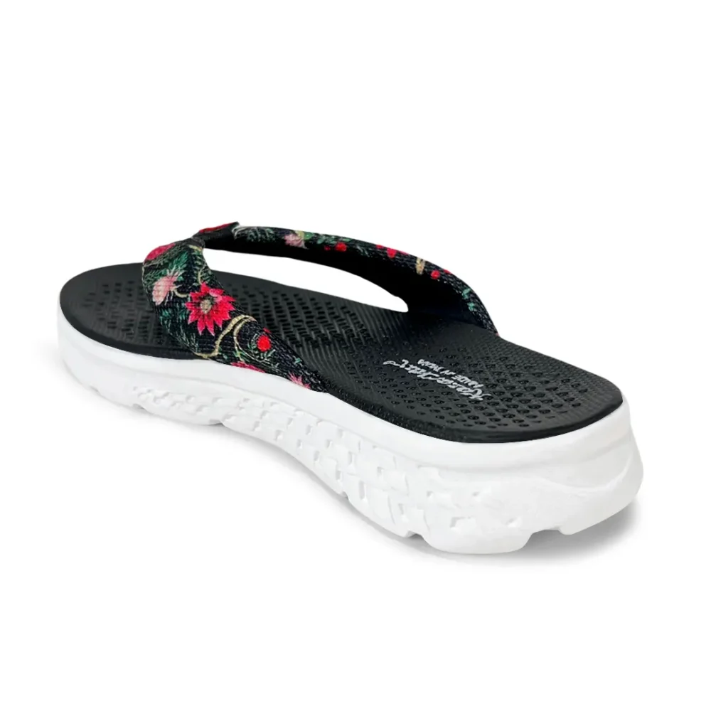 KRUISER Black Floral women flip-flop