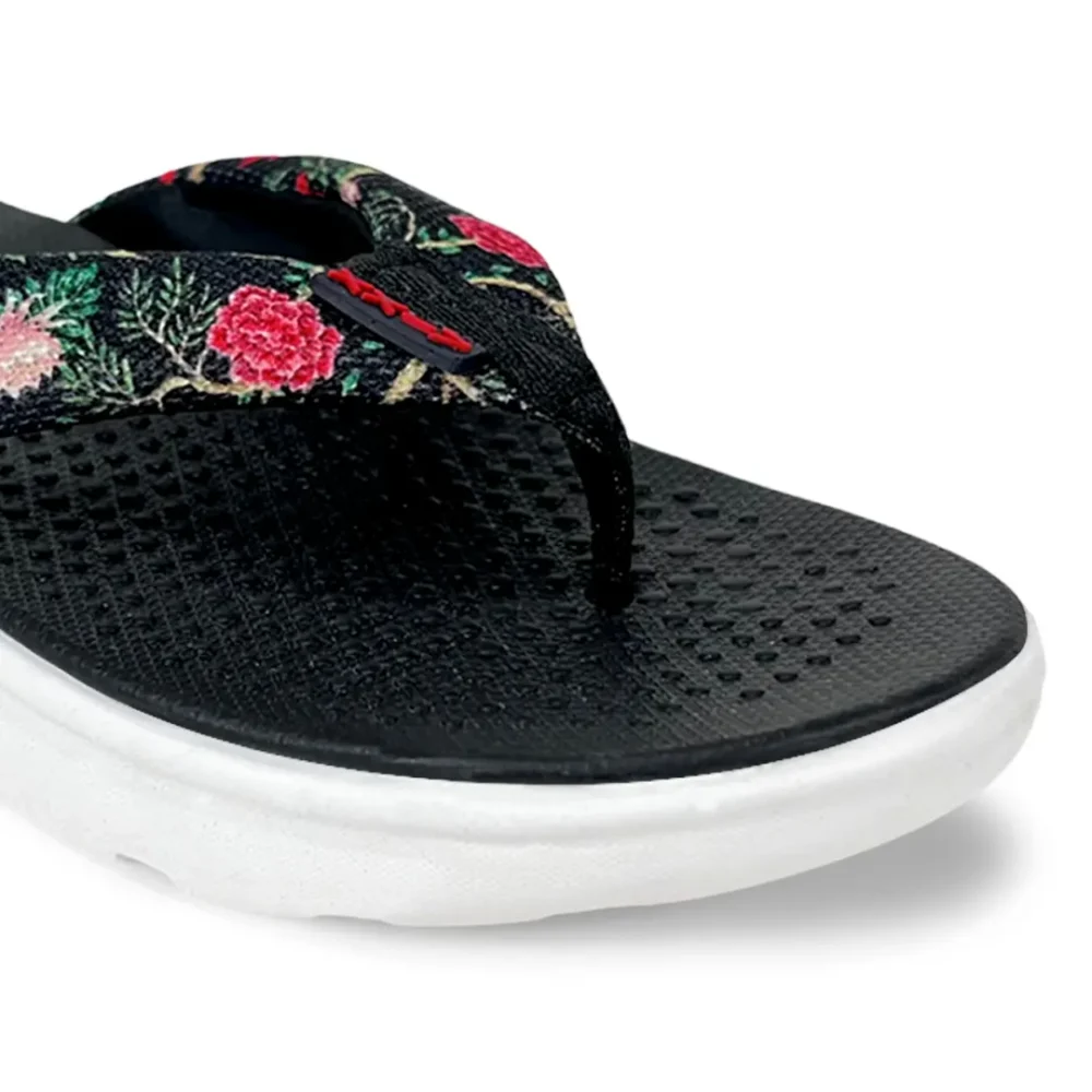 KRUISER - Black Floral - flip-flop