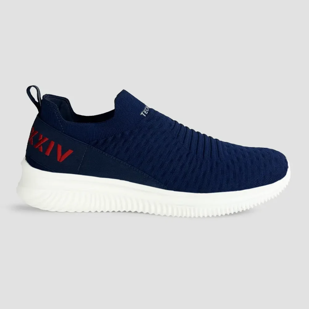 TECH KNIT Navy Red Men Sneakers