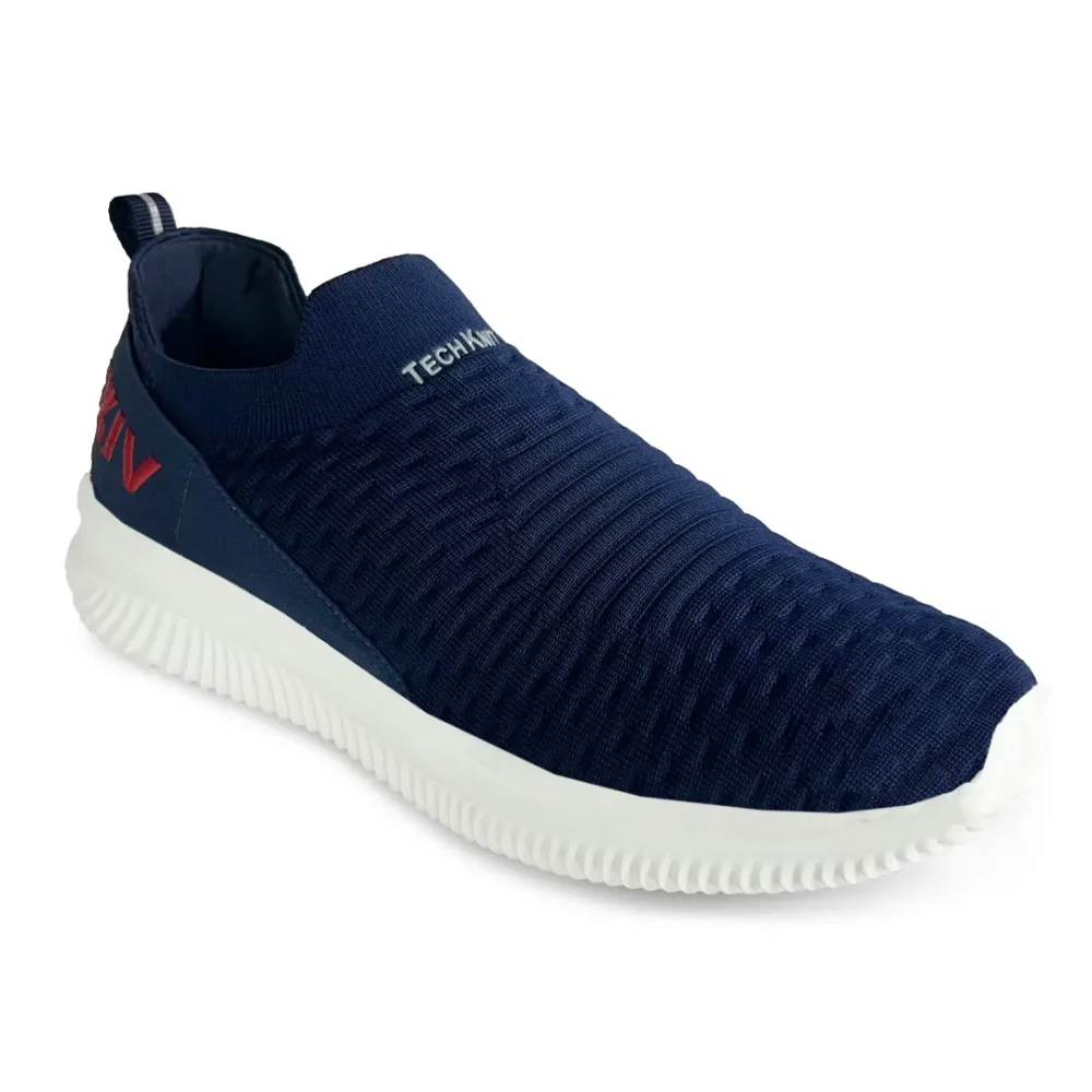 TECH KNIT Navy Red Men Sneakers