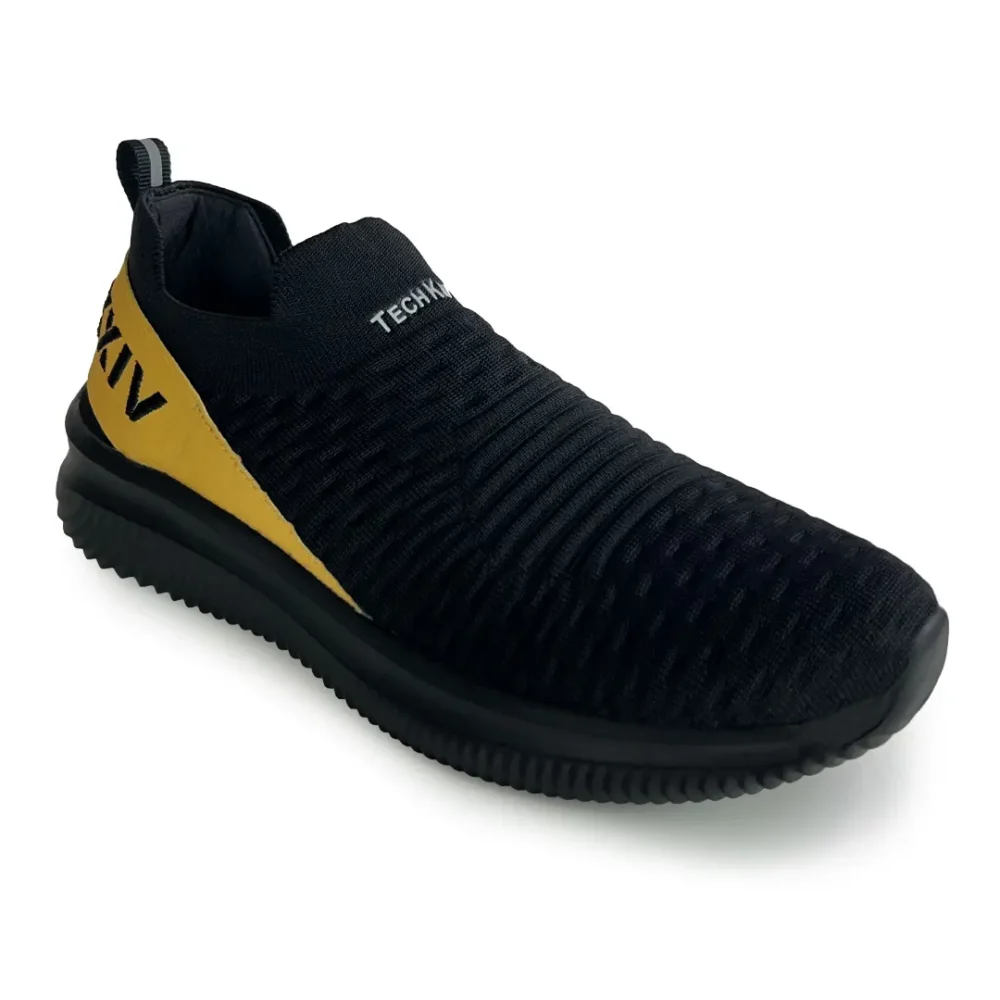 TECH KNIT Black yellow Men Sneakers