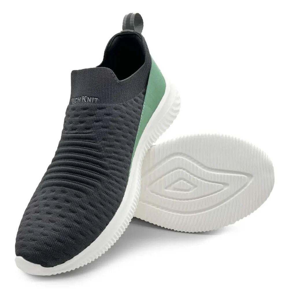 TECH KNIT Grey green Men Sneakers