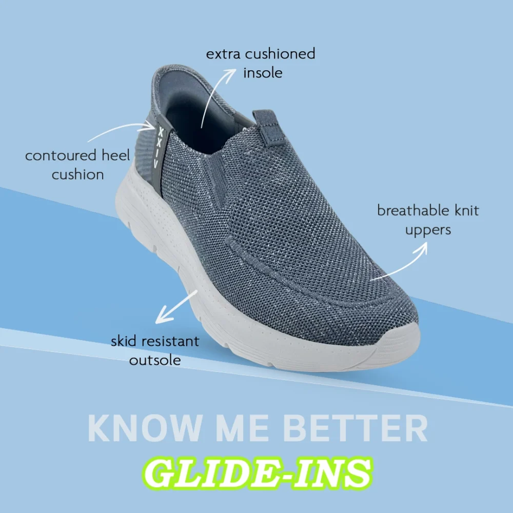 GLIDE INS  Grey Casual Shoes  Sneakers | Moccasins