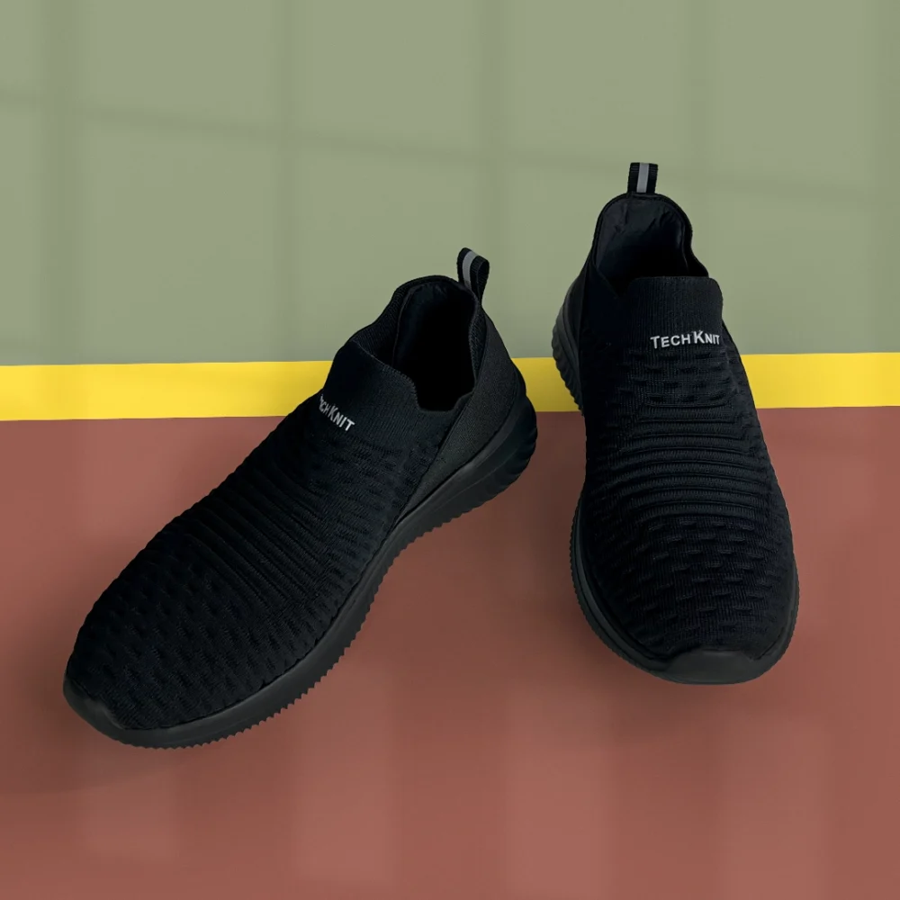 TECH KNIT Black Men Sneakers