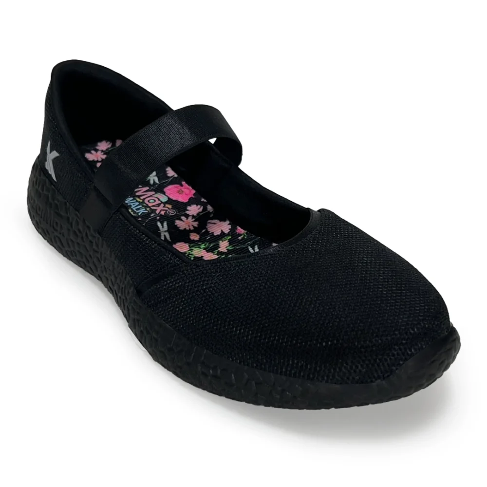 TROTTER - Black Floral-Women ballerina