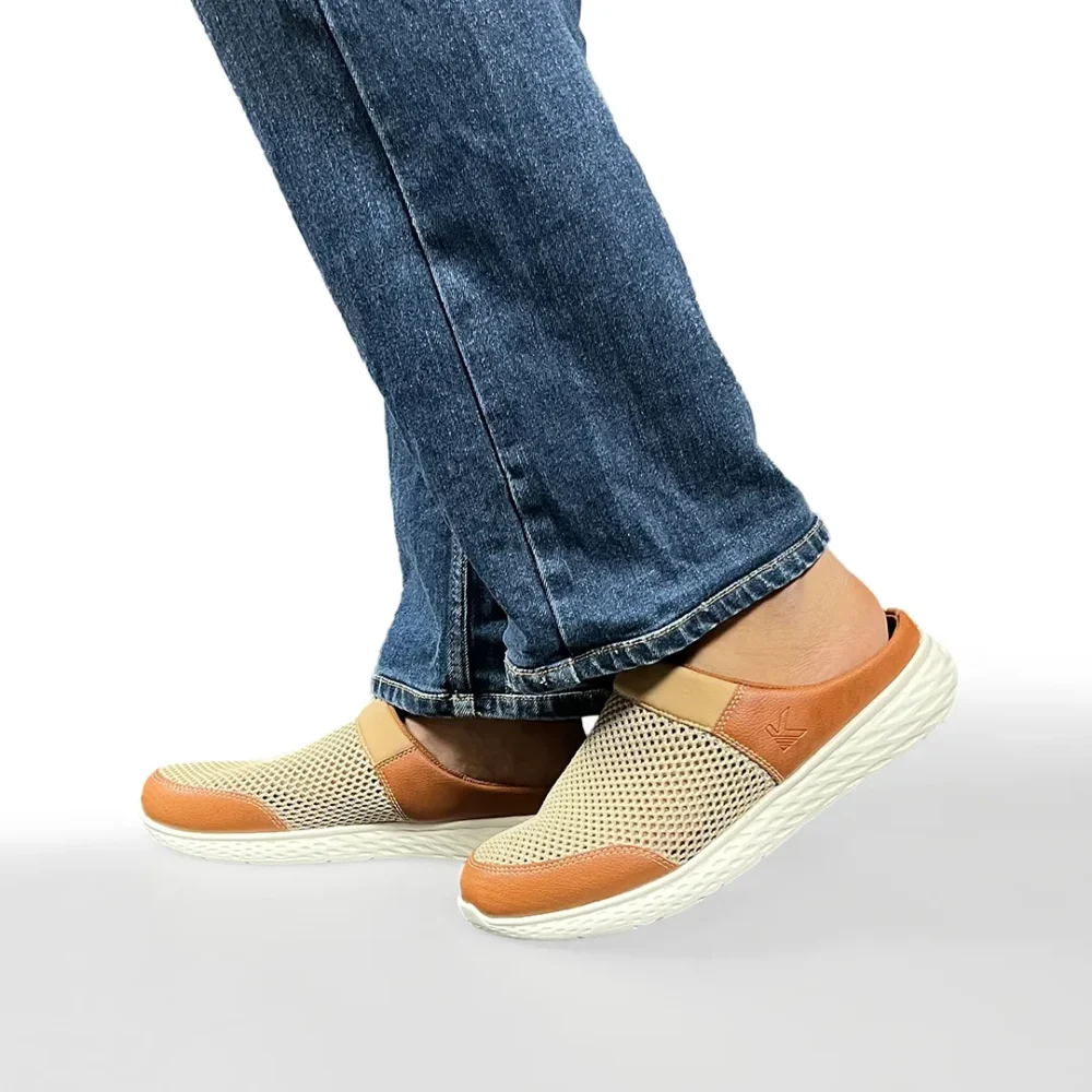 SUMMER BREEZE- TAN Cushioned Mule