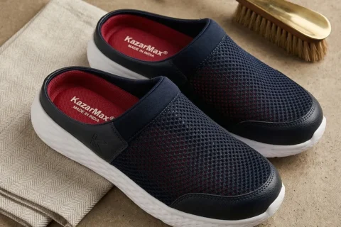Men’s CLOUDSTEP Black Floral Cushioned Mule