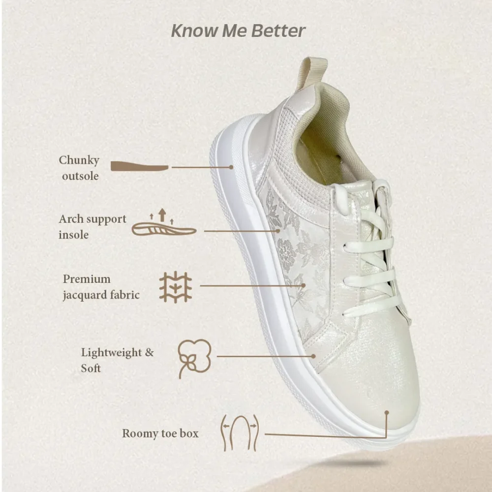 AERO KICKS - Beige Party Sneakers