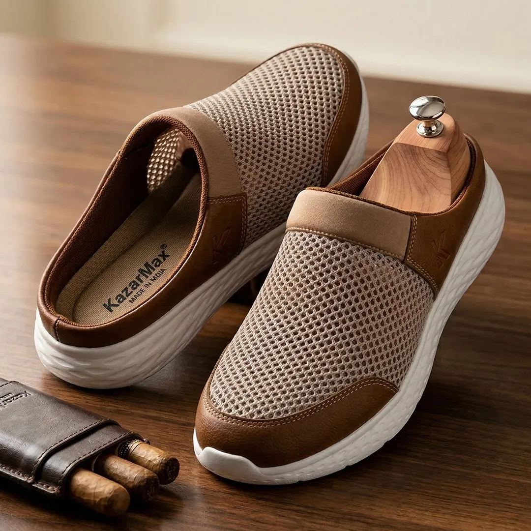 Men’s SUMMER BREEZE Tan Cushioned Mule