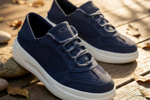 Women’s Hy-Sneaks Navy Blue Soft-Cushion Mule Sneakers